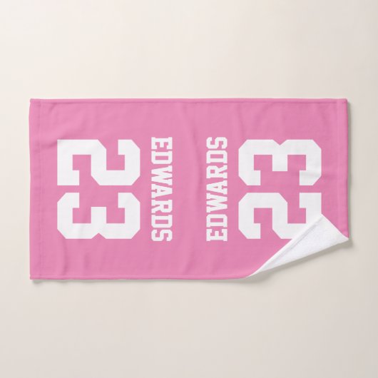 Aangepaste sporten genummerd met naam handdoek (Handdoek)