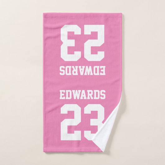 Aangepaste sporten genummerd met naam handdoek (Handdoek)