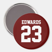 Aangepaste sporten genummerd met naam magneet (Voorkant / Achterkant)