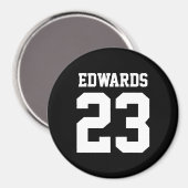 Aangepaste sporten genummerd met naam magneet (Voorkant / Achterkant)