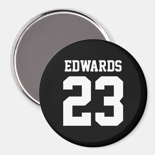 Aangepaste sporten genummerd met naam magneet (Voorkant / Achterkant)