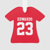 Aangepaste sporten genummerd met naam ornament (achterkant)