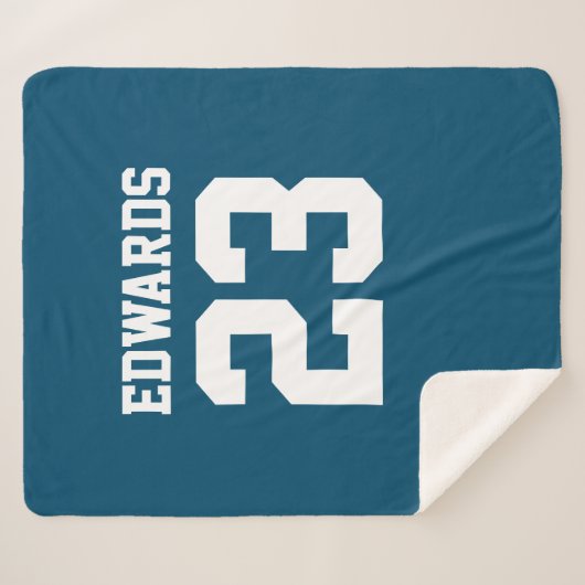 Aangepaste sporten genummerd met naam sherpa deken (Voorkant (horizontaal))