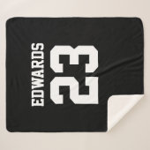 Aangepaste sporten genummerd met naam sherpa deken (Voorkant (horizontaal))