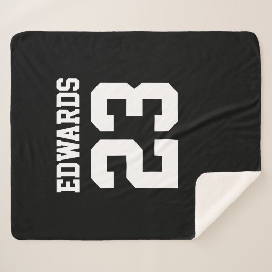 Aangepaste sporten genummerd met naam sherpa deken (Voorkant (horizontaal))