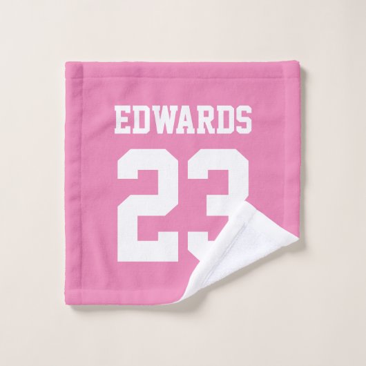 Aangepaste sporten genummerd met naam Wasdoek Washandje (Wasdoekje)