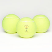 Aangepaste sportfakkel als cadeau tennisballen (Multi)