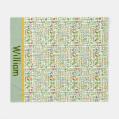 Aangepaste sportfan fleece deken (Voorkant (Horizontaal))