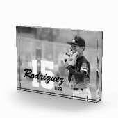 Aangepaste sportfoto met naam en Jersey nummer Fotoblokken (Rechts)