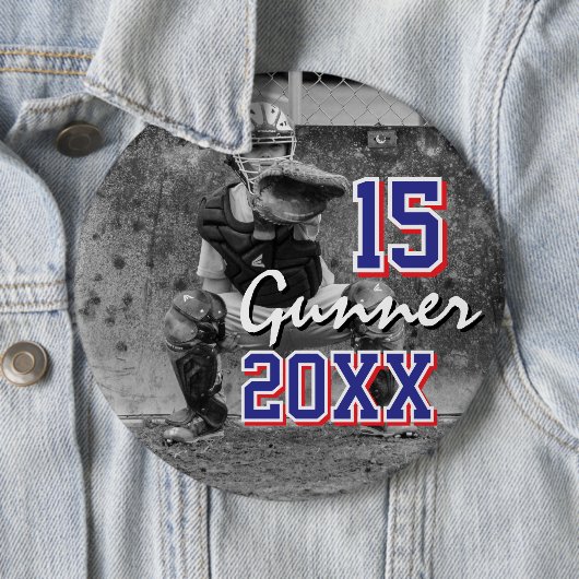 Aangepaste sportfoto ronde button 6,0 cm (In situ)