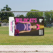 Aangepaste sportfoto van cheerleading Senior Cheer Spandoek (Insitu)