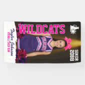 Aangepaste sportfoto van cheerleading Senior Cheer Spandoek (Horizontaal)