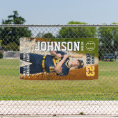 Aangepaste sportfoto van senior honkbalteamspeler spandoek (Insitu)