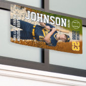 Aangepaste sportfoto van senior honkbalteamspeler spandoek (Buitenkant Gebouw)