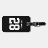 Aangepaste Sportnaam en -nummer label Bagagelabel (Voorkant horizontaal)