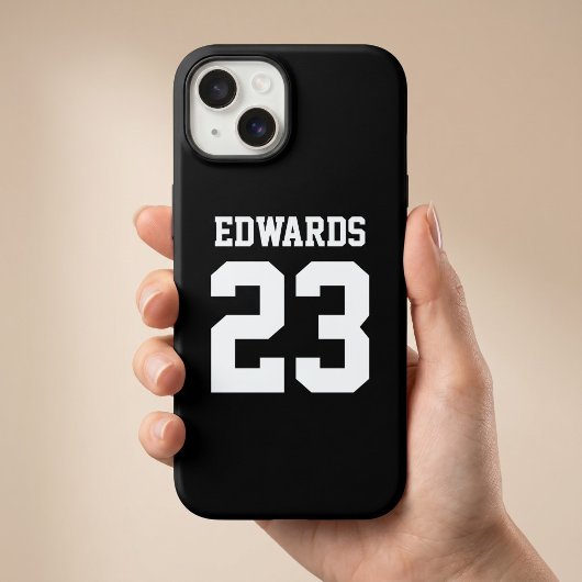Aangepaste sportnummers met naam Case-Mate iPhone case