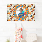 Aangepaste sportthema verjaardagsfotobanner spandoek (Insitu)
