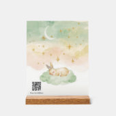 Aangepaste Spotify Slaapliedje QR Code Aquarel Kon Acryl Bord (Voorkant)