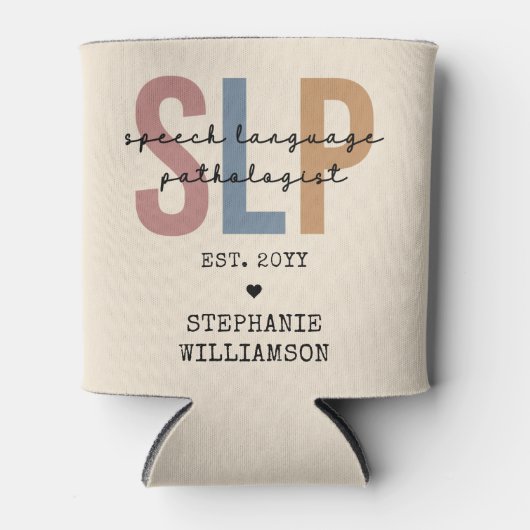 Aangepaste spraak-taalpatholoog logopedist blikjeskoeler (Voorkant)