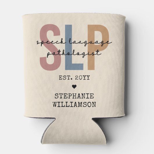 Aangepaste spraak-taalpatholoog logopedist blikjeskoeler (Achterkant)