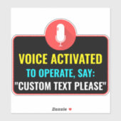 Aangepaste spraakgeactiveerde Sticker voor dispens (Vel)