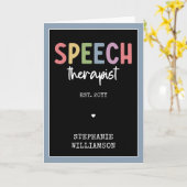 Aangepaste spraakpatholoog logopedist kaart (Gele Bloem)