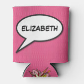 Aangepaste spraakwolk Roze Pret Modern Blikjeskoeler (Voorkant)