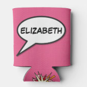 Aangepaste spraakwolk Roze Pret Modern Blikjeskoeler (Achterkant)