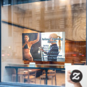 Aangepaste Spray Tanning Booth Business 3 Raamsticker (Cafe Raam)