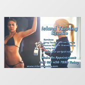 Aangepaste Spray Tanning Booth Business 3 Raamsticker (Vel)