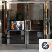 Aangepaste Spray Tanning Booth Business 3 Raamsticker (Kantoordeur)