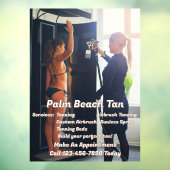 Aangepaste Spray Tanning Booth Business 4  Raamsticker (Vel 3)