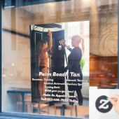 Aangepaste Spray Tanning Booth Business 4  Raamsticker (Cafe Raam)