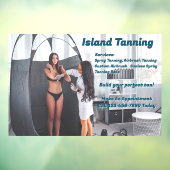 Aangepaste Spray Tanning Booth Zakelijke 2 Raamsticker (Vel 3)