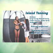 Aangepaste Spray Tanning Booth Zakelijke 2 Raamsticker (Vel 3)