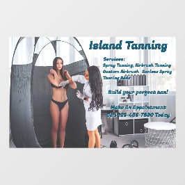 Aangepaste Spray Tanning Booth Zakelijke 2 Raamsticker