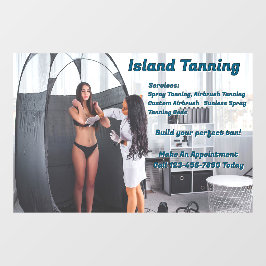 Aangepaste Spray Tanning Booth Zakelijke 2 Raamsticker