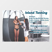 Aangepaste Spray Tanning Booth Zakelijke 2 Raamsticker (Vel)