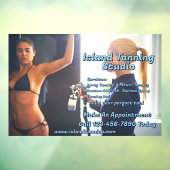 Aangepaste Spray Tanning Booth Zakelijke 3 Raamsticker (Vel 3)