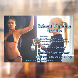 Aangepaste Spray Tanning Booth Zakelijke 3 Raamsticker
