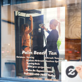Aangepaste Spray Tanning Booth Zakelijke Activitei Raamsticker (Cafe Raam)