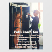 Aangepaste Spray Tanning Booth Zakelijke Activitei Raamsticker (Vel)