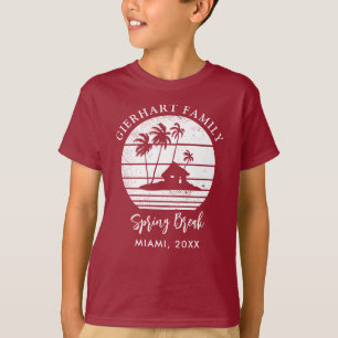 Aangepaste Spring Break Beach vakantie palmbomen T-shirt