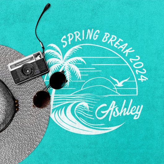 Aangepaste Spring Break Meisjes Trip Schattige Str Strandlaken