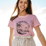 Aangepaste Spring Break Meisjes Trip Schattige Str T-shirt<br><div class="desc">Omarm de zongekuste geest van de lentevakantie met dit gepersonaliseerde t-shirt! Neem afscheid van saaie basics en duik in een levendige vakantiemodus met een ontwerp dat net zo uniek is als uw team. Afbeelding je namen dansend in speelse lettertypes te midden van een strandparadijs van palmbomen en zon. Ieder draag...</div>