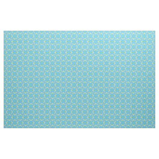 Aangepaste Spring Daffodils op Sky Blue Pattern Fa Stof (Yard (91,4 cm))