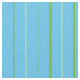 Aangepaste Spring Green Stripes op Sky Blue Patter Stof