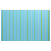 Aangepaste Spring Green Stripes op Sky Blue Patter Stof (Fat Quarter)