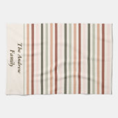 Aangepaste Spring Stripes Boho Pasen Theedoek (Horizontaal)