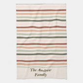 Aangepaste Spring Stripes Boho Pasen Theedoek (Verticaal)